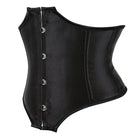 Kobine Women's Gothic Strappy Solid Color Irregular Underbust Corset