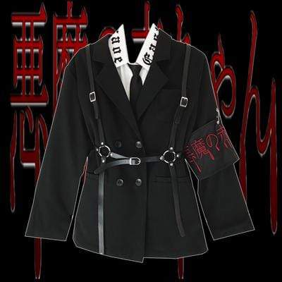 Women's Gothic Suit Coats With Harness
