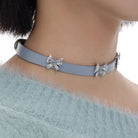 Kobine Women's Grunge Butterfly Buckle Choker