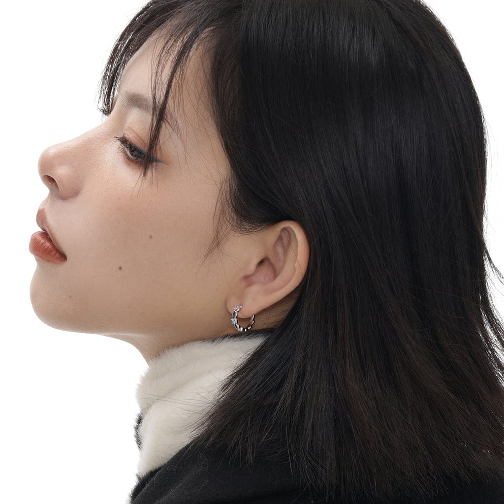 Kobine Women's Grunge Chromatic Zircon Earrings