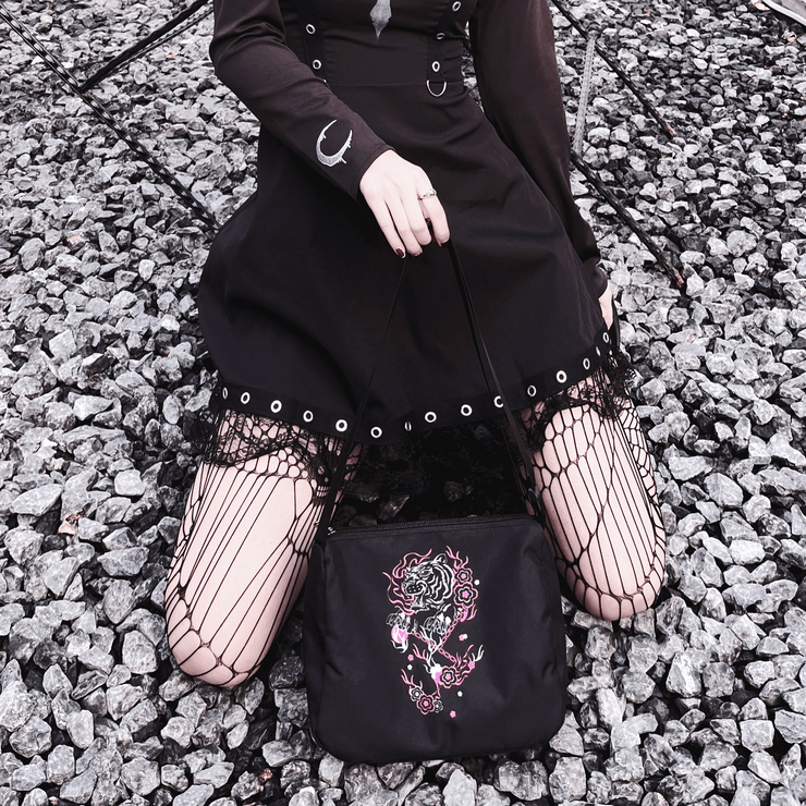Kobine Women's Grunge Cross Printed Bag