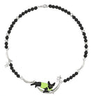 Kobine Women's Grunge Moon Cat Necklace