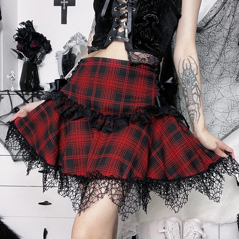 Womens plaid hotsell skirt long