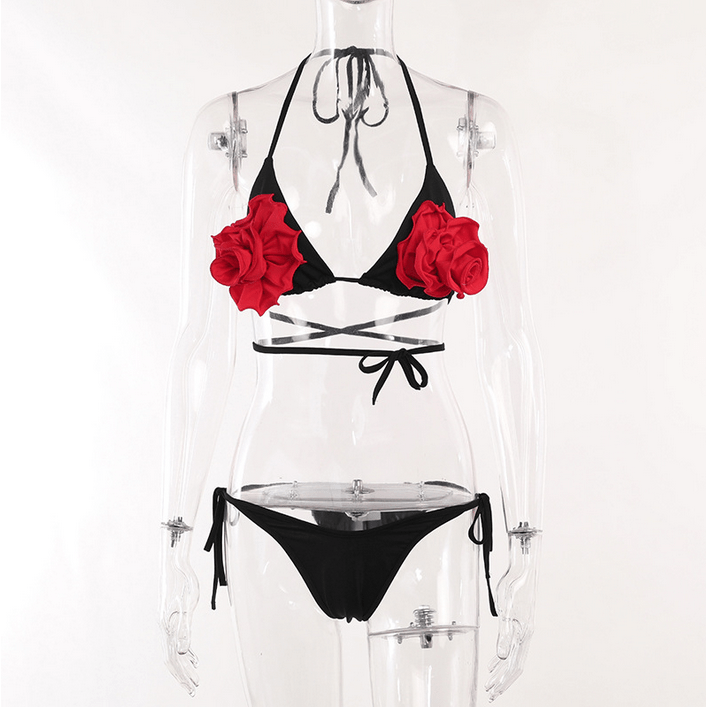 Kobine Women's Grunge Strappy Floral Swimsuit