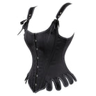 Kobine Women's Grunge Strappy Solid Color Irregular Overbust Corset
