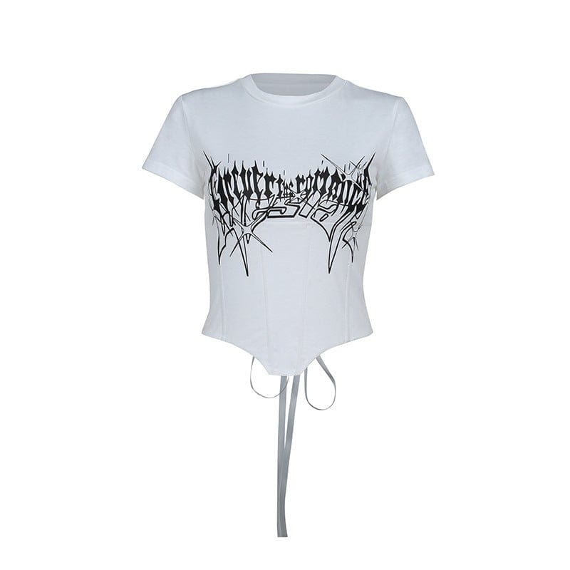 Kobine Women's Grunge Strappy Tunic T-shirt