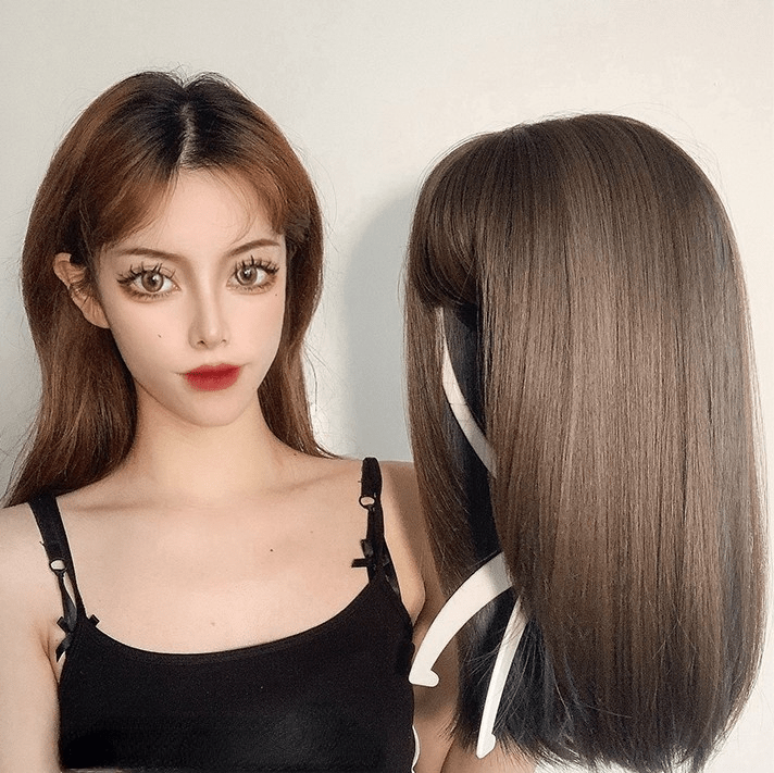 Kobine Women's Highlights Silky Straight Synthetics Hair Wig