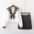 Women's JK Costumes Suits White Blue Sailor's Suits