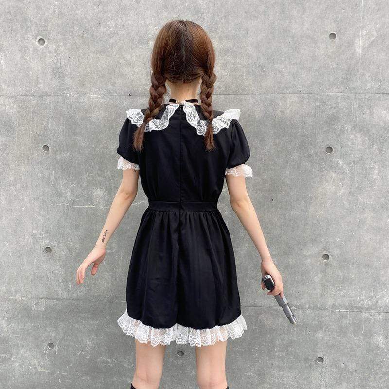 Women's Kawaii Lolita Ruffles Maid Dresses