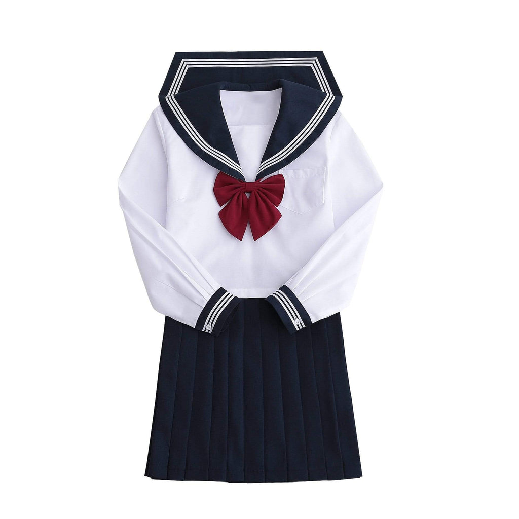Women's Lolita Bowknot White Sailor Suits