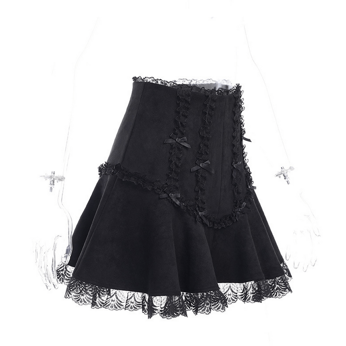 Kobine Women's Lolita  Lace Flower Short Skirt