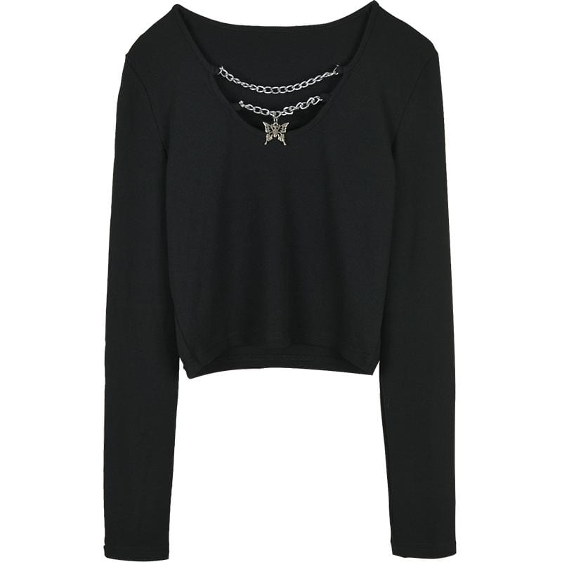 Women's Long Sleeved Butterfly Chain Knitted Sweaters
