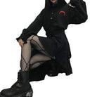 Kobine Women's Moon Fishnet Stockings