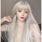 Kobine Women's Natural Straight Long Synthetics Hair Wig