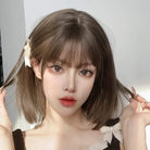 Kobine Women's Natural Straight Short Synthetics Hair Wig