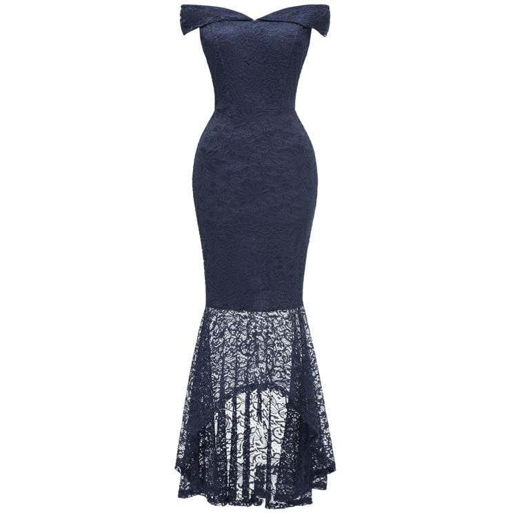 Women's Off Shoulder High/low Lace Dovetail Dresses
