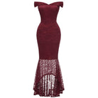 Women's Off Shoulder High/low Lace Dovetail Dresses