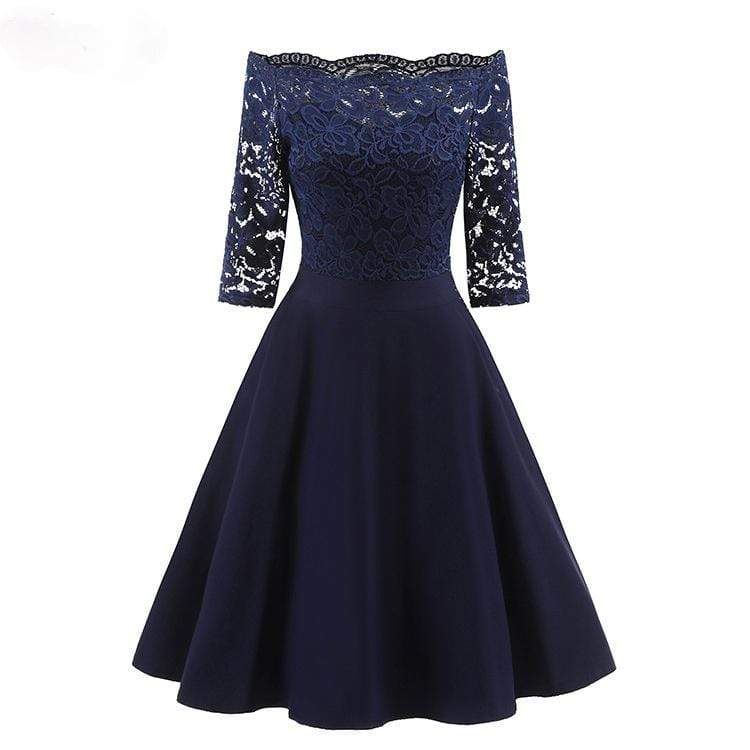 Women's Off Shoulder Lace Party Dresses Bridesmaid Dresses – Punk Design