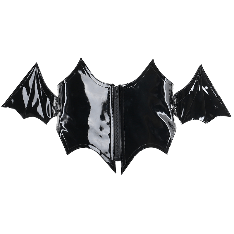 Kobine Women's Punk Bat Faux Leather Belt
