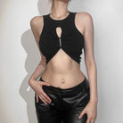 Kobine Women's Punk Cutout Ruched Bustier