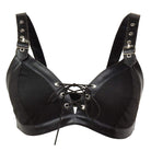 Women's Punk Faux Leather Lace-up Busties