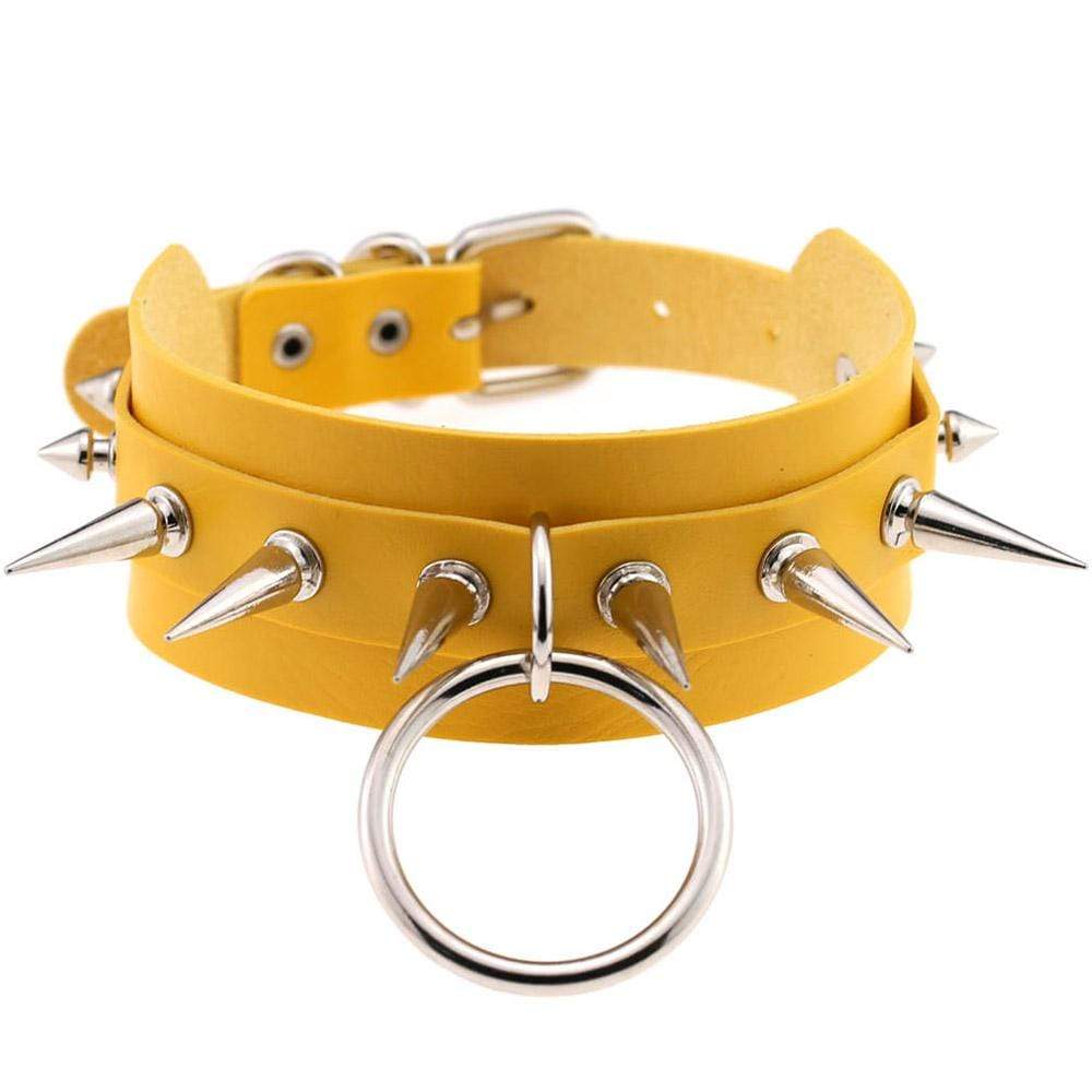 Women's Punk Faux Leather Metal Rivets Chokers – Punk Design