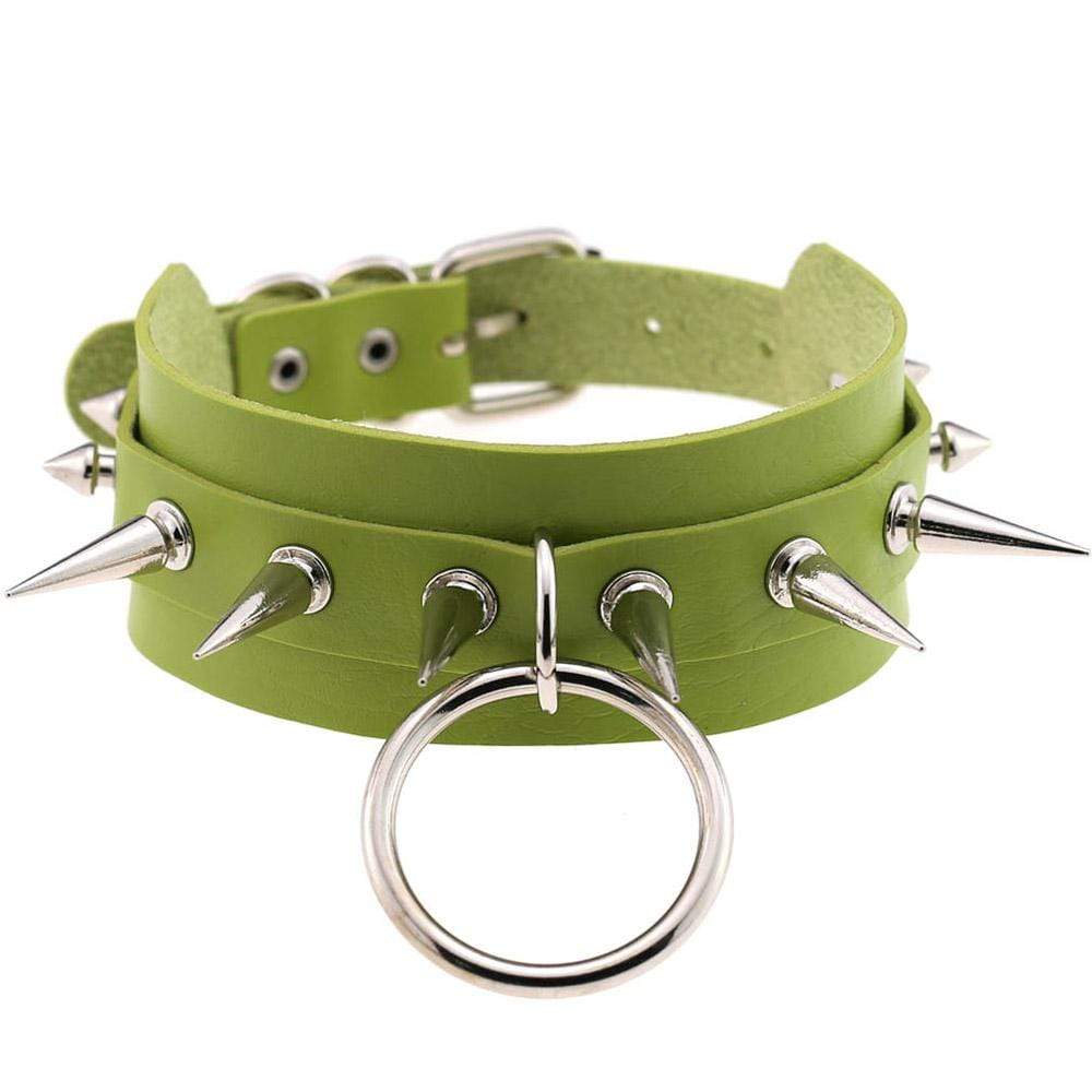 Women's Punk Faux Leather Metal Rivets Chokers – Punk Design