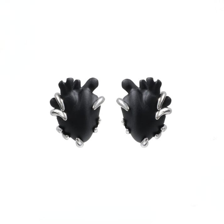 Kobine Women's Punk Heart Earrings