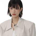 Kobine Women's Punk Heart Tassels Earrings