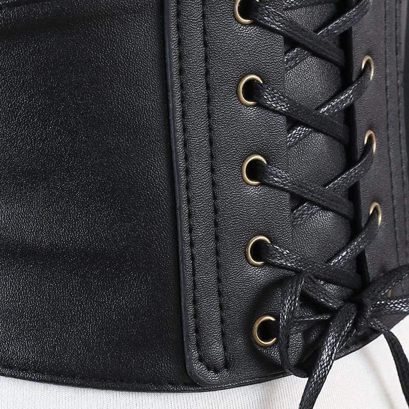 Women's Punk Lacing Faux Leather Belts