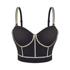 Kobine Women's Punk Rhinestone Bustier