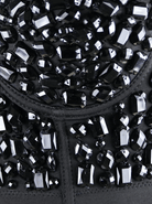 Damen Punk Strass Push Up BH Clubwear Party Bustier Crop Top