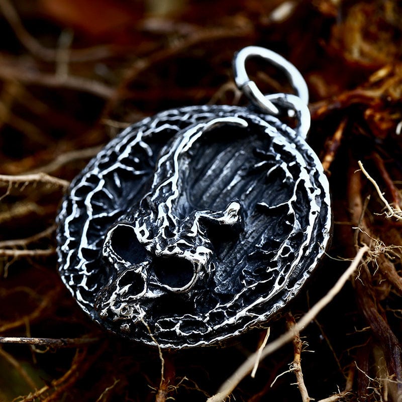 Kobine Women's Punk Skull Thorns Necklace