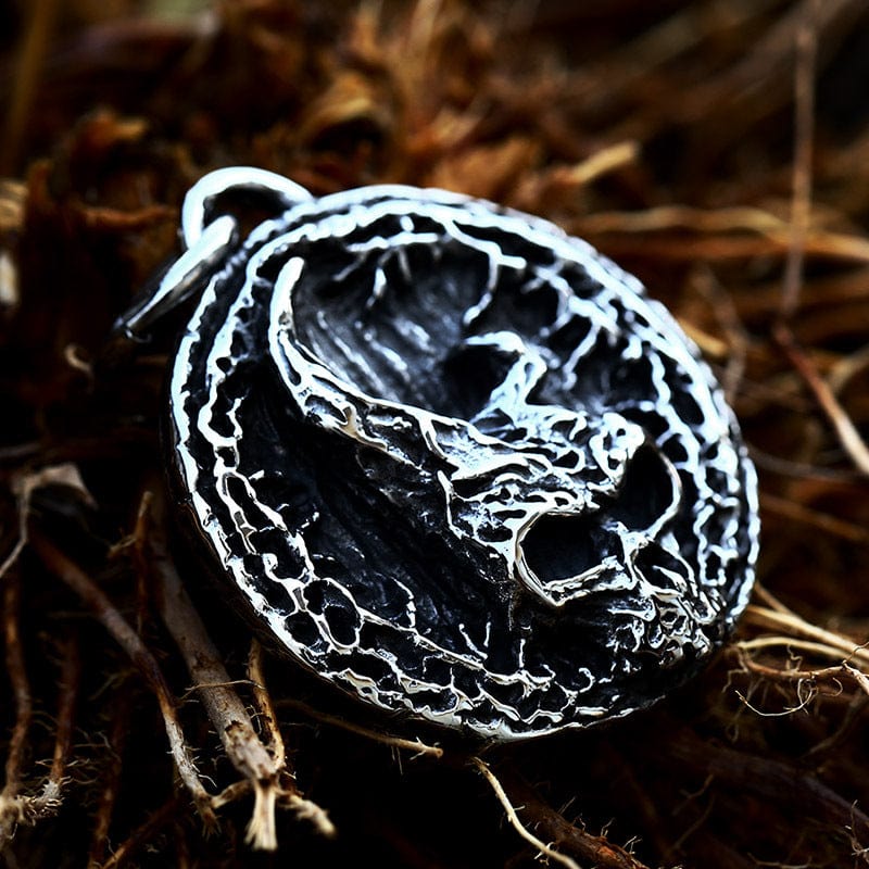 Kobine Women's Punk Skull Thorns Necklace