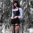 Kobine Women's Punk Strappy Halterneck Overbust Corset