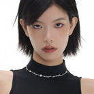 Kobine Women's Punk Thorns Zircon Necklace