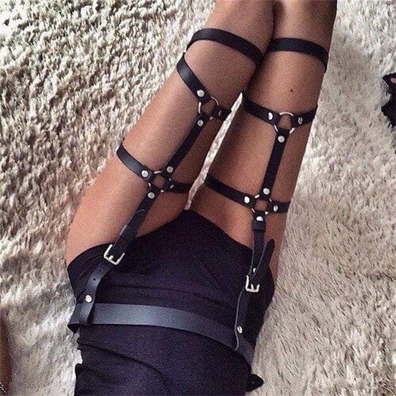 Women's Sexy Faux Leather Leg Harnesses