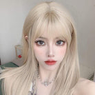 Kobine Women's Silky Straight Layered Synthetics Hair Wig