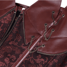 Frauen Spiral Steel Boned Steampunk Goth Halfter Leder Bustier Korsett