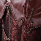 Frauen Spiral Steel Boned Steampunk Goth Halfter Leder Bustier Korsett