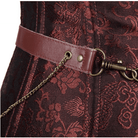 Frauen Spiral Steel Boned Steampunk Goth Halfter Leder Bustier Korsett