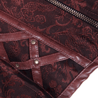 Frauen Spiral Steel Boned Steampunk Goth Halfter Leder Bustier Korsett