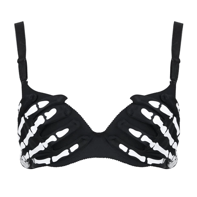 Women's Steampunk Halloween Skull Skeleton Clubwear Party Bra Crop Top –  Punk Design