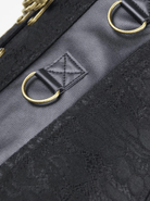 Damen Steampunk Jacquard Stahl ohne Knochen Busk Korsett mit Jacke und Gürtel