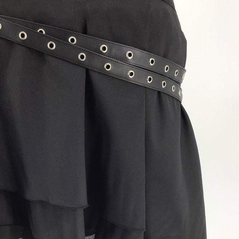Women's Steampunk Layered Skirts With Strap