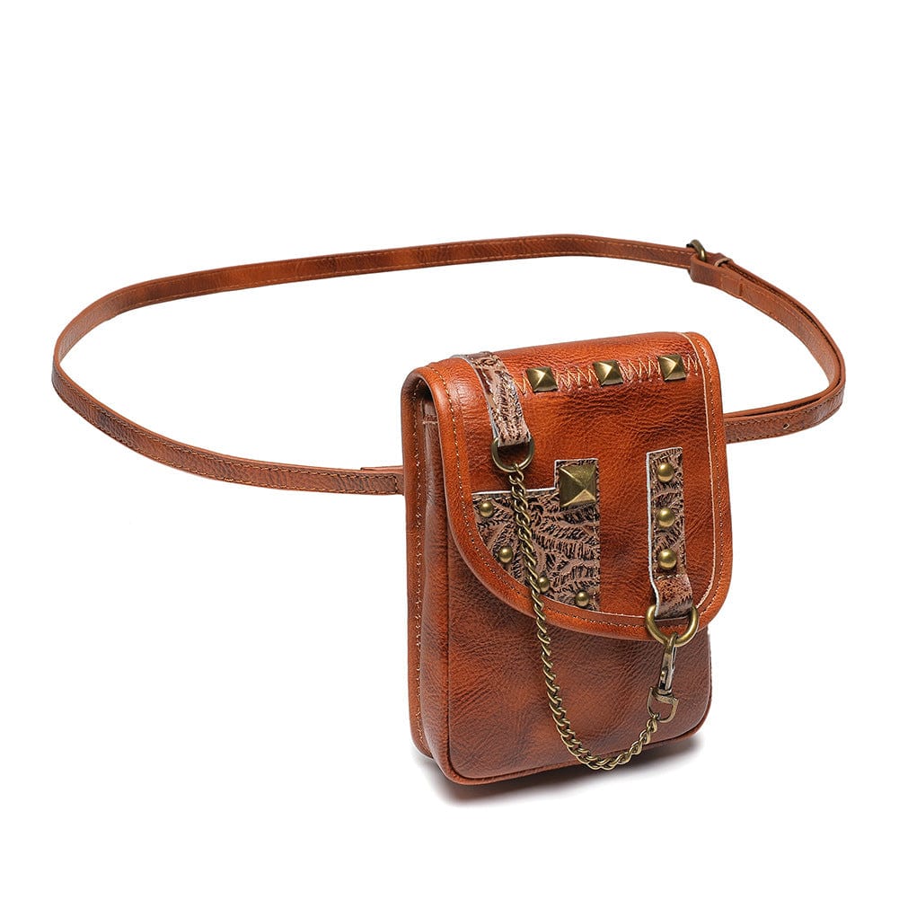 Kobine Women's Steampunk Rivets Chain Mini Bag