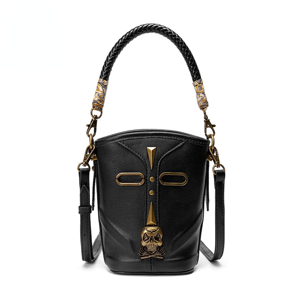 Kobine Women's Steampunk Skull Bucket Bag