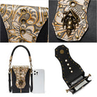 Kobine Women's Steampunk Skull Embossed Mini Bag