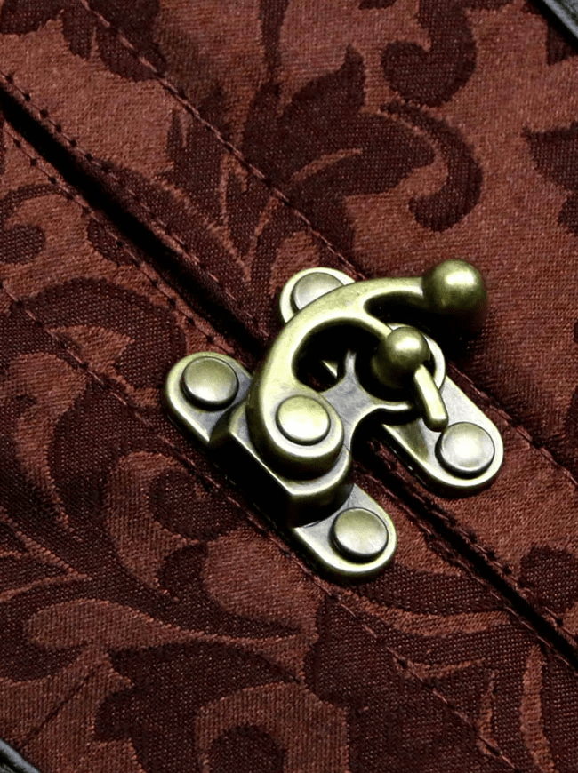 Women's Steampunk Vintage Spiral Steel Boned Brocade Bustier Corset Top