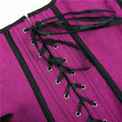 Corsés con dobladillo de encaje de color en contraste vintage para mujer